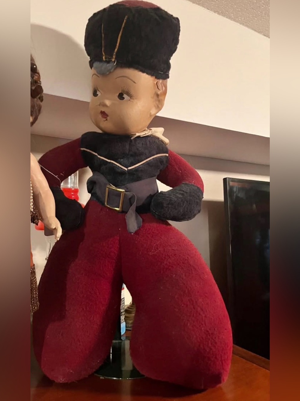 Antique 1920 dutch cleanser doll majorette soldier boy composite rare reliable